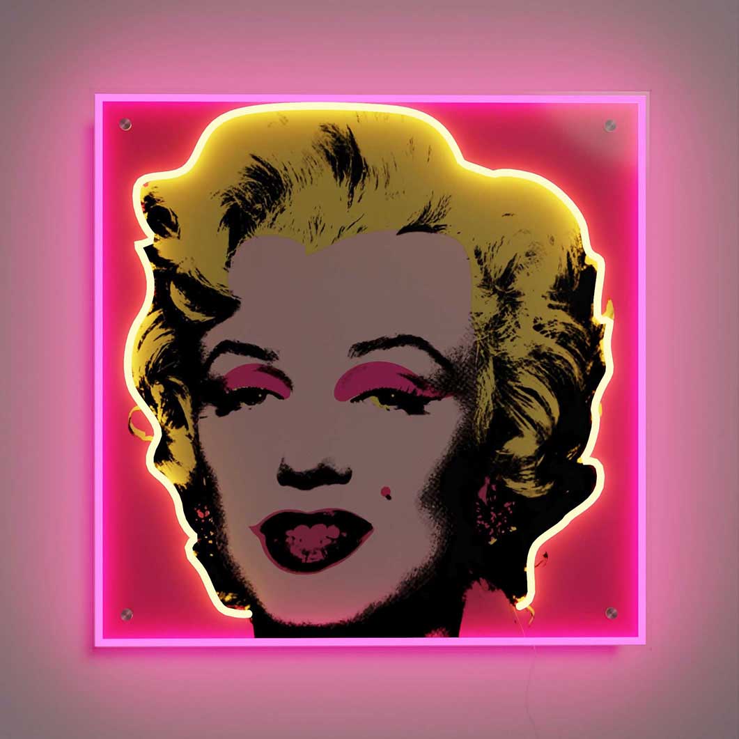 アンディ・ウォーホル Marilyn Monroe ピンク ネオンサイン(Marilyn