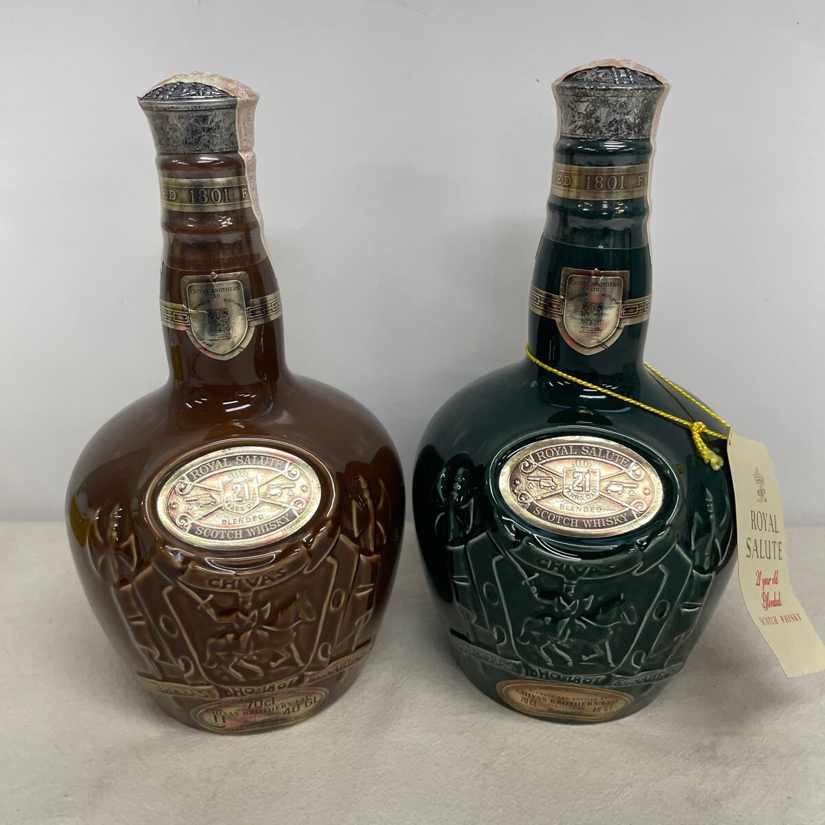 未開栓 ロイヤルサルート 21年 1801 陶器ボトル 赤 スコッチ