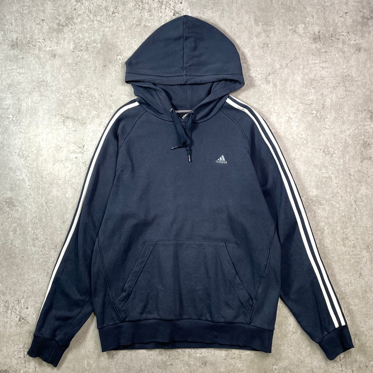 00年代 adidas アディダス スウェットパーカー パフォーマンスロゴ刺繍