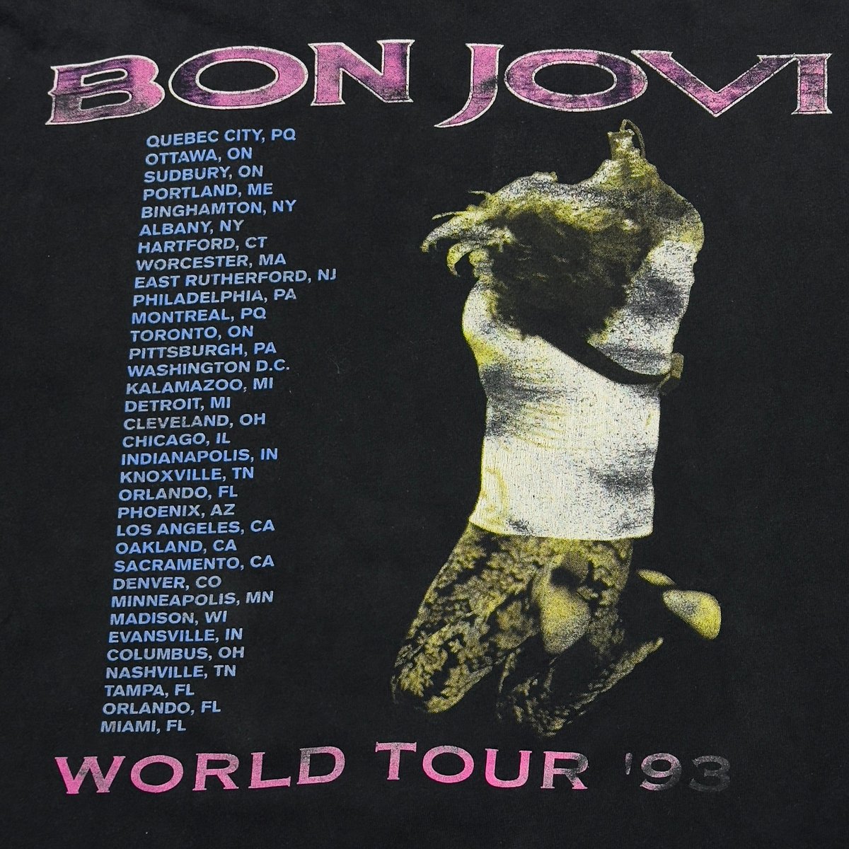 超レアL美品！90s BON JOVI 日本TOUR Tシャツ BROCKUM製 超レアL美品