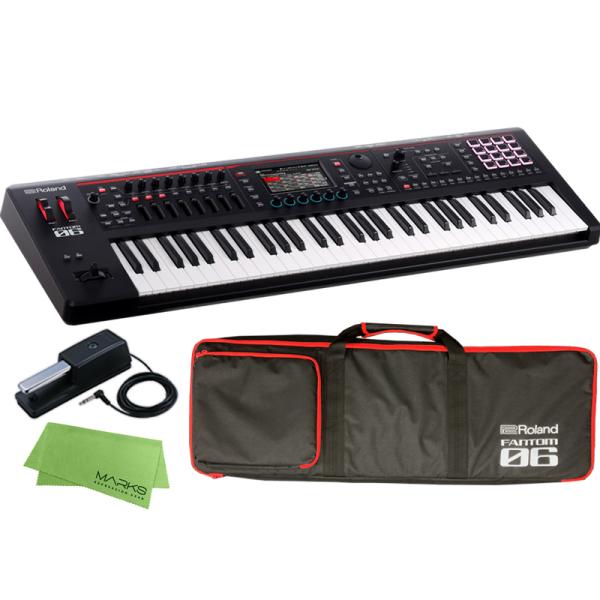 Roland FA-06 シンセサイザー ケースとダンパーペダルDP-10付き