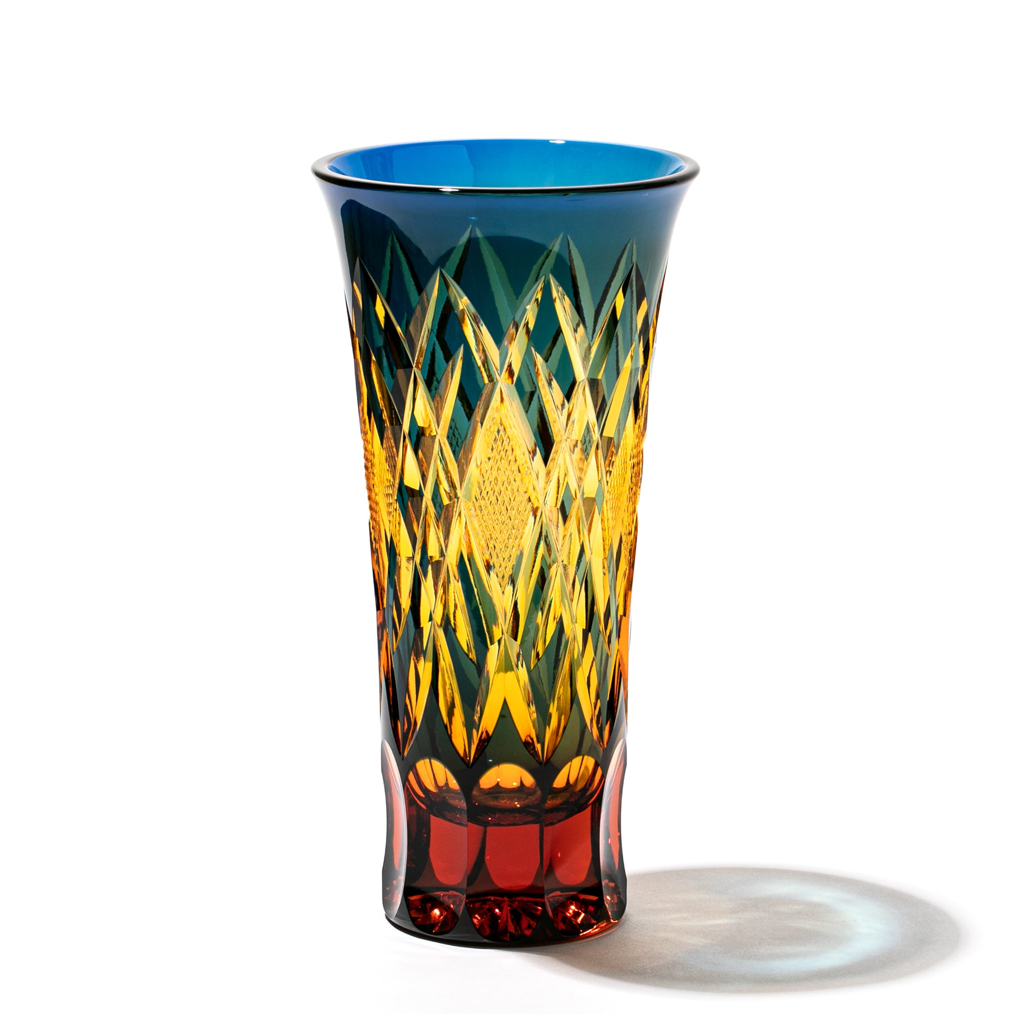 江戸切子 ガラス製品 格子模様 木村泰典 江戸切子 ガラス製品 格子模様