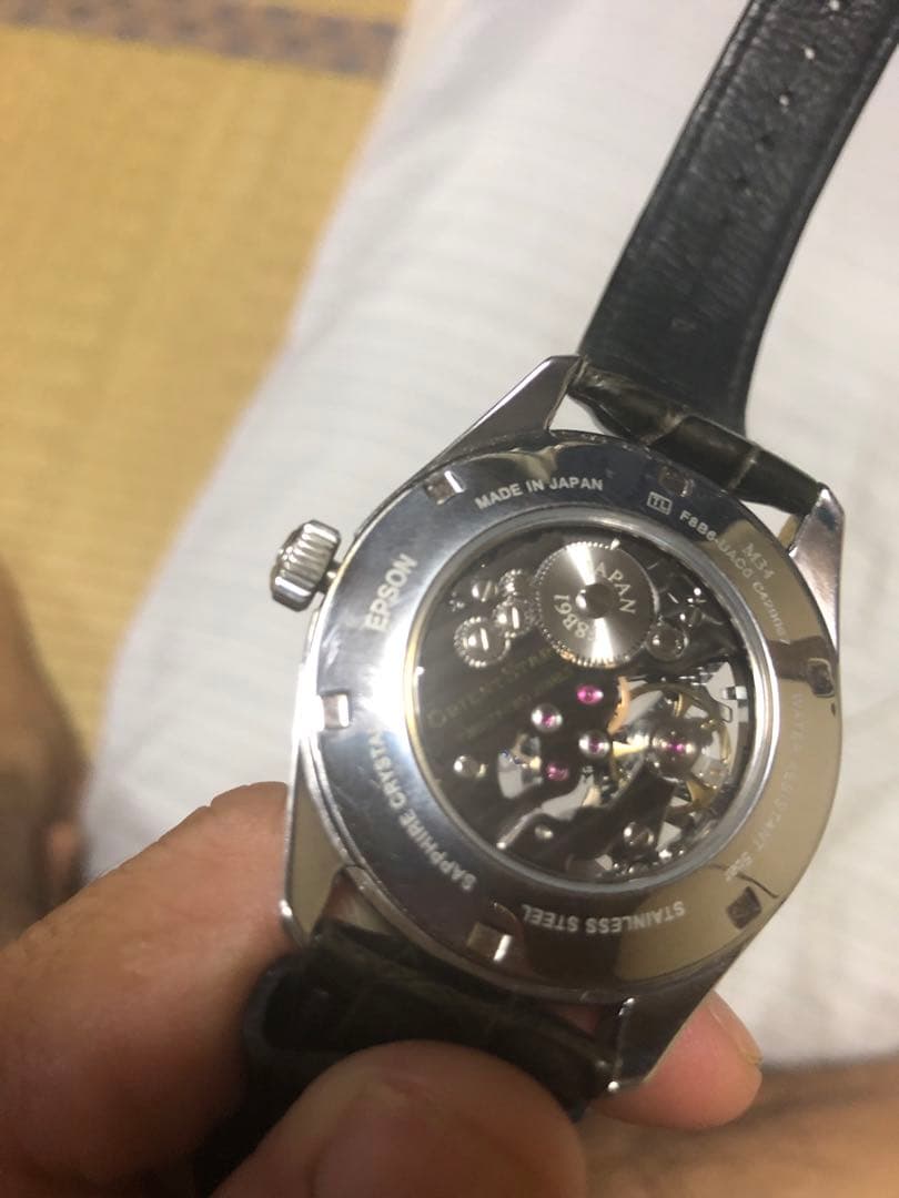 ORIENT STAR スケルトン 手巻き時計