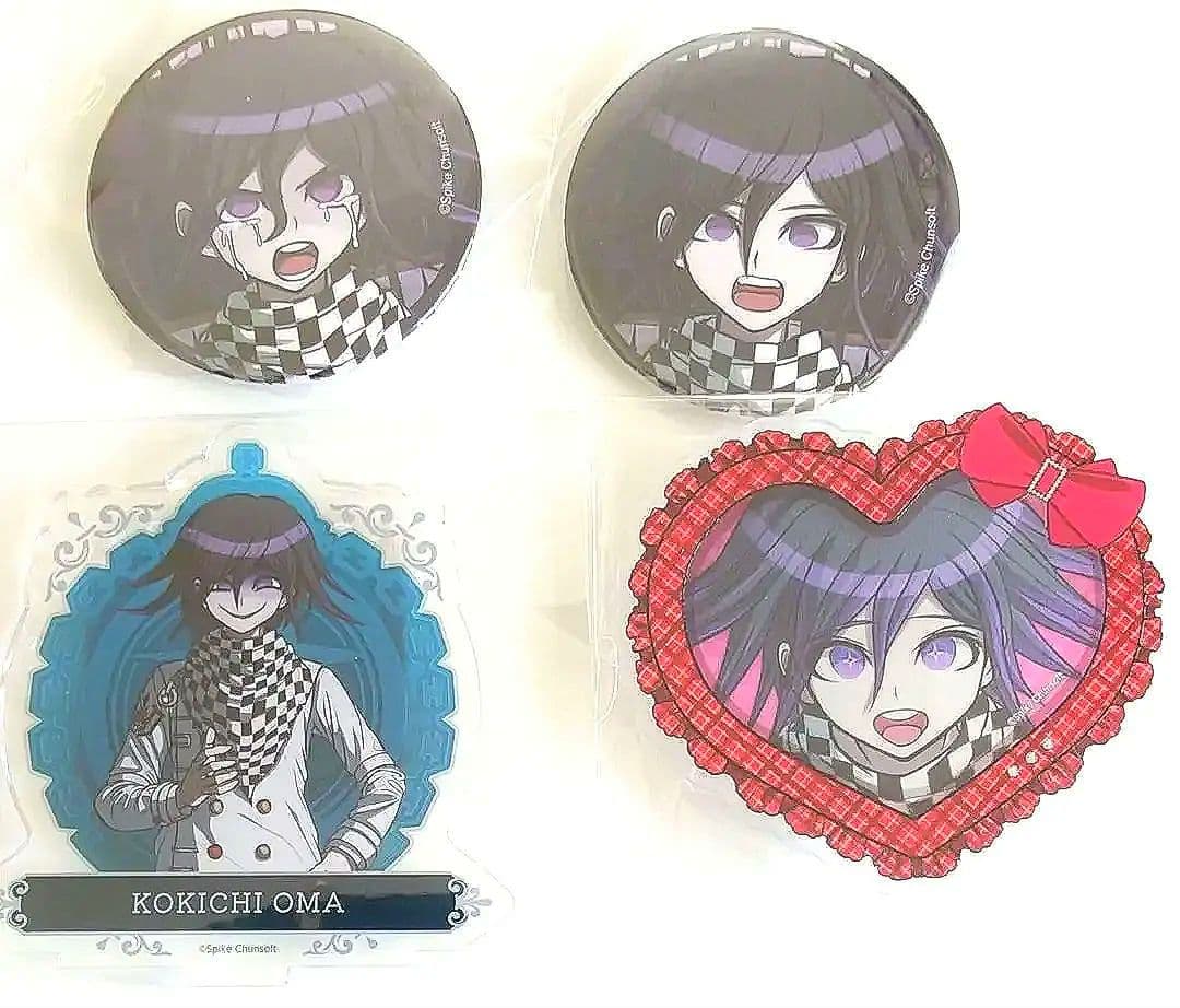 【ダンロン/王馬小吉】缶バ2種、アクスタ、ハートアクリルバッジ　エビテン ダンロン/王馬小吉】缶バ2種、アクスタ、ハートアクリルバッジ