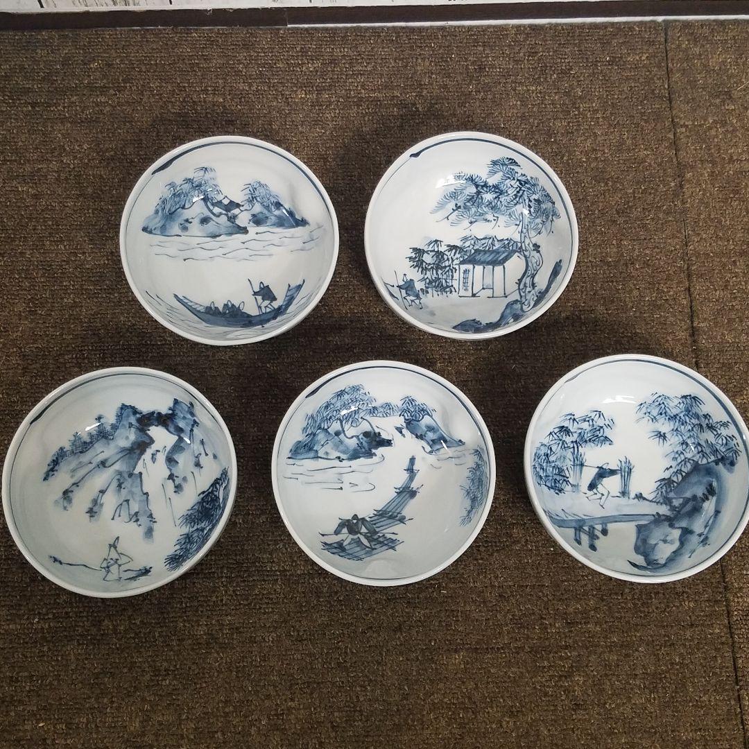 【新品/未使用】六齋窯 村田幸之介 山水 小鉢揃え　5客 新品/未使用】六齋窯 村田幸之介 山水 小鉢揃え 5客
